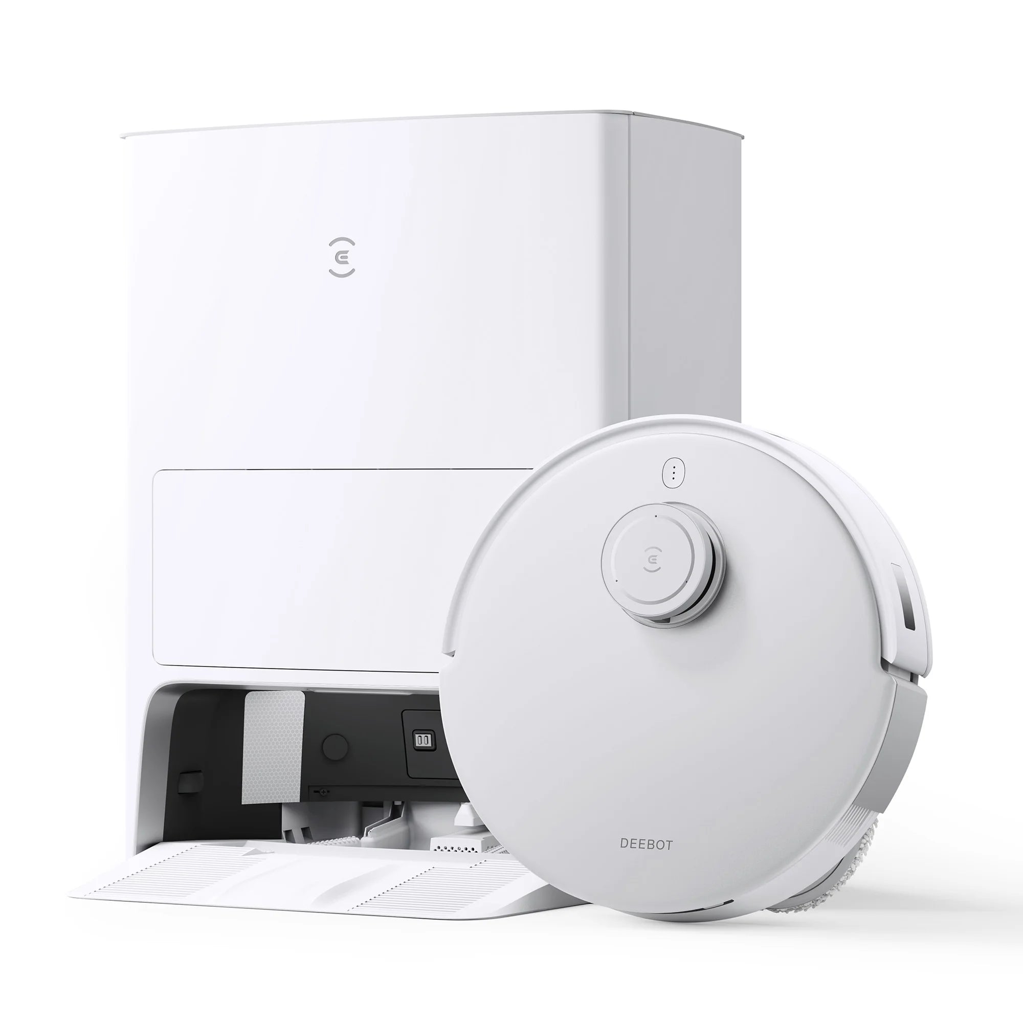 DEEBOT T20 OMNI Robot Vacuum and Spinning Mop with Automatic Lifting and Cleaning Station, Self-Emptying, Smart Mapping, Wi-Fi Connected, LIDAR Navigation, Mop Combo, Pet Hair, Hard Floor