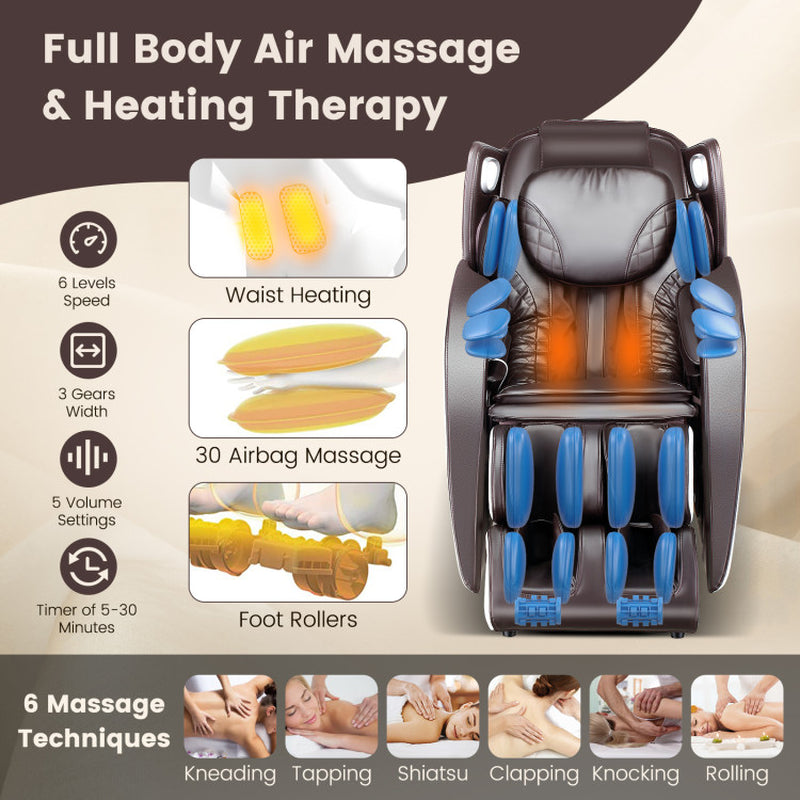 [Lifetime Warranty (Limited-Time Offer)] Provox 27-Comfort Full Body Massage Chair with SL Track Airbags Heating