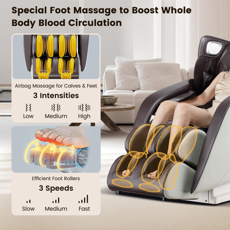 [Lifetime Warranty (Limited-Time Offer)] Provox 27-Comfort Full Body Massage Chair with SL Track Airbags Heating
